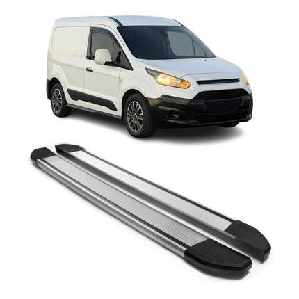 Aluminium Seitenschweller für Ford Connect 2014-2024 Kurzer Silber 2tlg