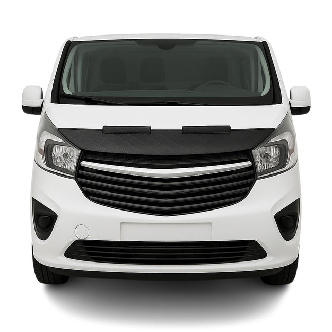 Haubenbra Steinschlagschutz Bonnet Bra für Opel Vivaro B 2014-19 Schwarz Halb