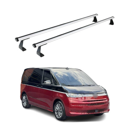 Dachträger Grundtäger für VW T7 Multivan 2021-2026 75kg Aluminium Silber 2x