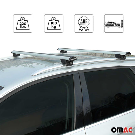 Dachträger für Audi Q5 8R 2008-2016 Gepäckträger Relingträger 100kg Alu Grau