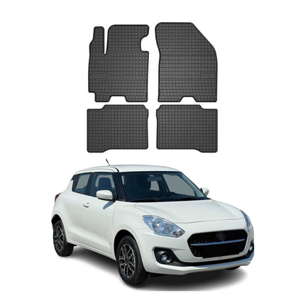 OMAC Gummi Fußmatten für Suzuki Swift 2017-2024 Automatten Gummi Schwarz 4tlg