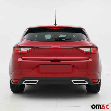 Stoßstangen Diffusor Auspuffrahmen für Renault Megane 2016-2022 Edelstahl Chrom