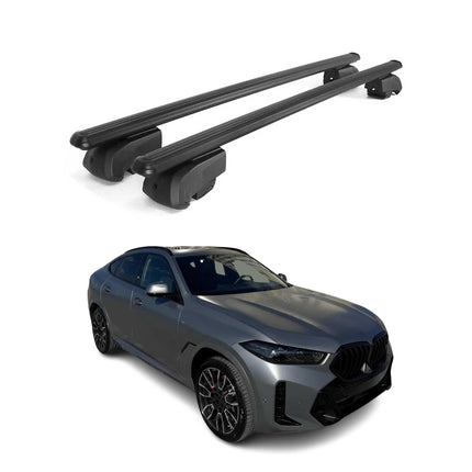 Dachträger Gepäckträger für BMW X6 2019-2021 ABE Aluminium Schwarz 2x