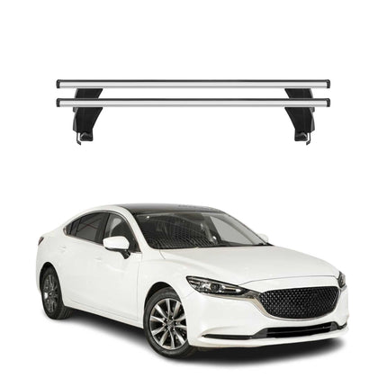 Menabo Dachträger Grundtäger für Mazda 6 Limo 2012-2025 50kg Alu Silber 2 tlg