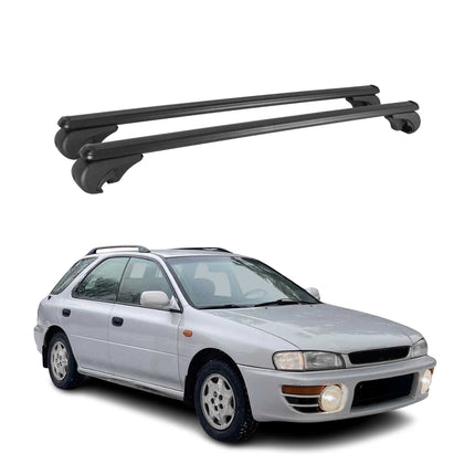 Dachträger für Subaru Impreza Kombi 1994-2000 Gepäckträger Aluminium Schwarz 2x