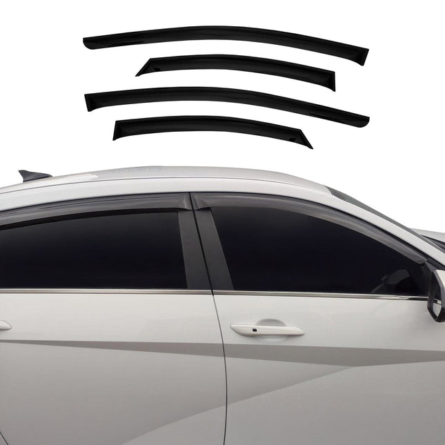 4x Windabweiser Regenabweiser für Hyundai Elantra 2021-2026 Acryl Dunkel