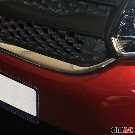 Kühlergrill Leisten Grillleisten für Dacia Sandero 2012-17 Unten Edelstahl Chrom