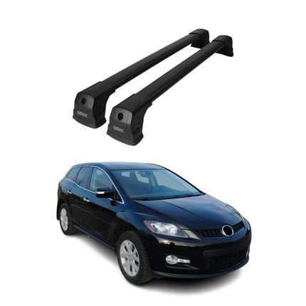 Dachträger Gepäckträger für Mazda CX-7 2007-2012 Grundträger Alu Schwarz 2x