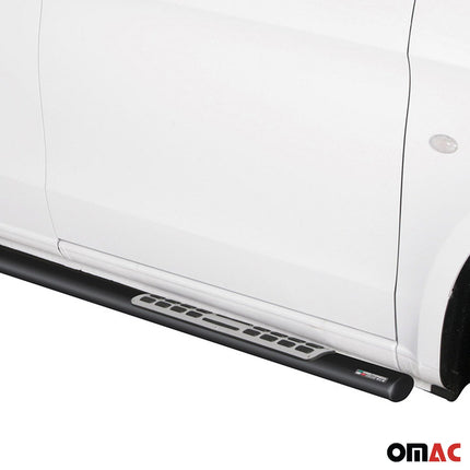 Edelstahl Seitenschweller Schwellerrohre für Mercedes Vito Viano 2010-14 Schwarz
