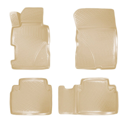 Fußmatten 3D Gummimatten für Honda Civic 2000-2005 Gummi TPE Beige 4tlg