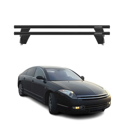 Menabo Dachträger Grundtäger für Citroen C6 2005-2012 75kg Alu Schwarz 2 tlg