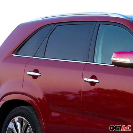 Fensterleisten Zierleisten für Kia Sorento 2009-2016 Edelstahl Chrome Gebürstet