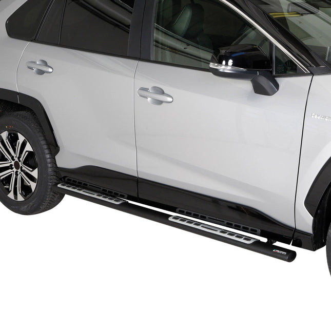 Stahl Seitenschweller Schwellerrohre für Ford Connect 2014-2020 Silber