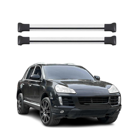Dachträger Grundtäger für Porsche Cayenne 2002-2010 75kg Aluminium Silber 2 tlg
