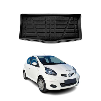 Kofferraumwanne Laderaumwanne für Toyota Aygo 2005-2014 Gummi TPE Schwarz