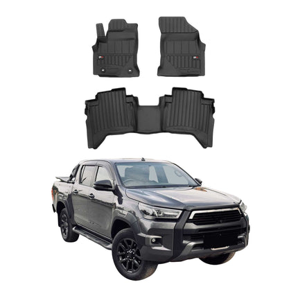 OMAC Gummi Fußmatten für Toyota Hilux 2015-2024 Premium TPE Automatten 3tlg