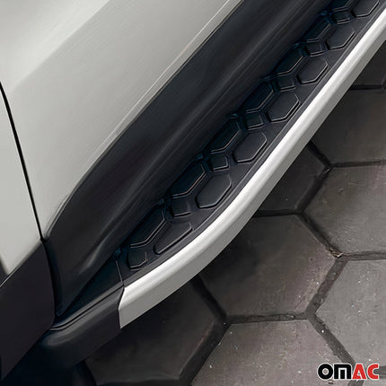 Trittbretter Seitenschweller für Ssangyong Korando 2010-2019 Stahl Schwarz Grau