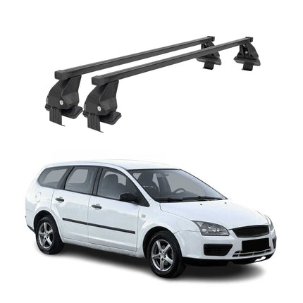 Menabo Dachträger Grundtäger für Ford Focus Turnier 2011-2018 50kg Stahl Schwarz
