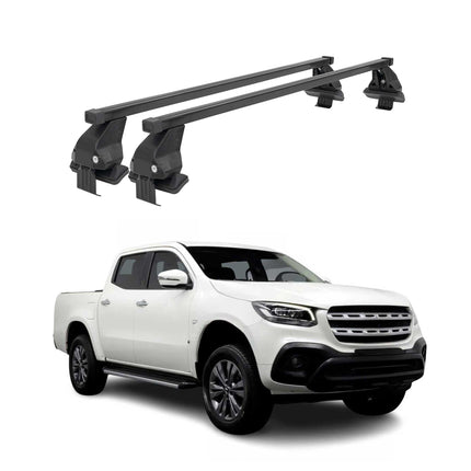 Menabo Dachträger für Mercedes X Klasse W470 2017-2020 50kg Stahl Schwarz 2x