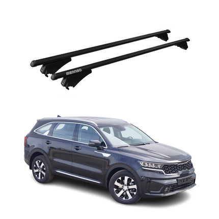 Menabo Dachträger Grundtäger für Kia Sorento MQ4 2021-2026 75kg Alu Schwarz 2x