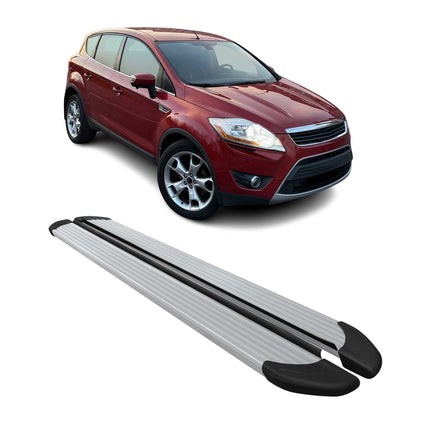 Seitenschweller Trittbretter Schweller für Ford Kuga I 2008-12 Aluminium Silber
