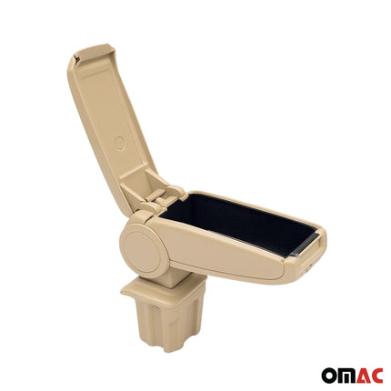 Mittelarmlehne Armlehne Mittelkonsole für Ford Focus 2011-2015 PU-Leder Beige