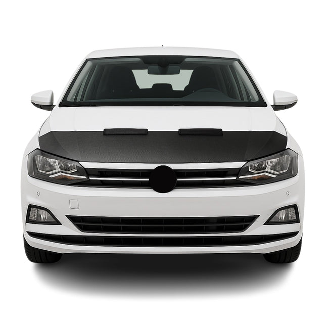 Haubenbra Steinschlagschutz Bonnet Bra für VW Polo 2017-2026 Carbon Optik Halb