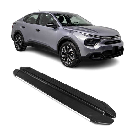 Seitenschweller Trittbretter für Citroen C4 X 2022-2026 Silber Aluminium 2 tlg