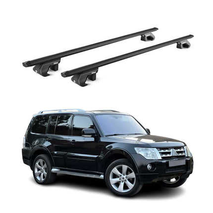 Dachträger für Mitsubishi Pajero IV 2006-2021 3-5 tür 90kg Alu Schwarz 2x ABE