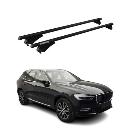 Menabo Dachträger Grundtäger für Volvo XC60 mk2 2018-2026 75kg Alu Schwarz 2 tlg