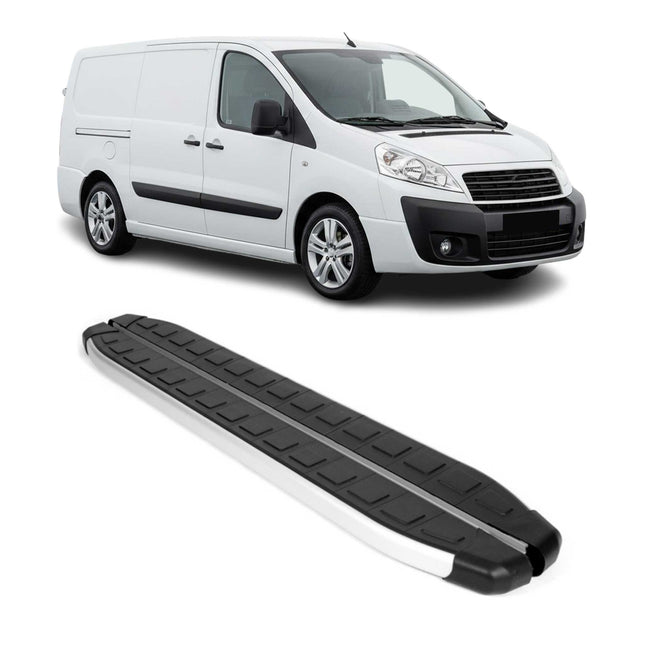 Schweller Seitenbretter Trittbretter für Fiat Scudo 2007-2016 L3 Langer Schwarz