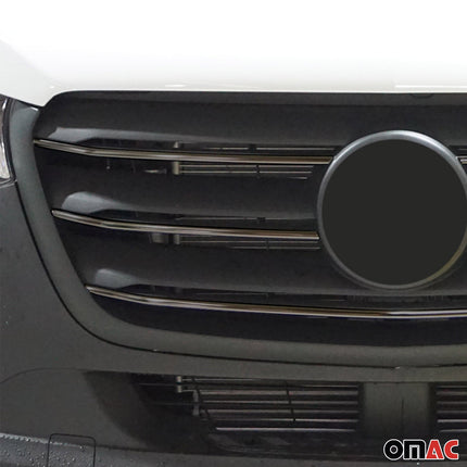 Kühlergrill Grillleisten für Mercedes Sprinter 907 910 2018-2026 Chrom Dunkel 5x