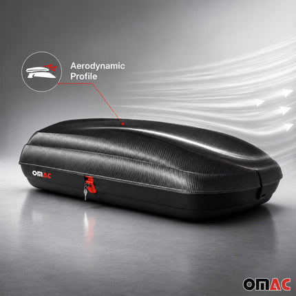OMAC Dachbox Dachkoffer Gepäckbox 320 Liter Carbonlook Abschließbar Autobox TÜV