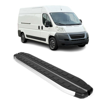 Alu Trittbretter für Fiat Ducato 2006-2026 Seitenbretter L3 L4 Extra Langer 2x
