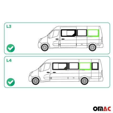 Seitenfenster Auto Fenster für Opel Movano 2010–2021 Links Schiebetür L3 L4