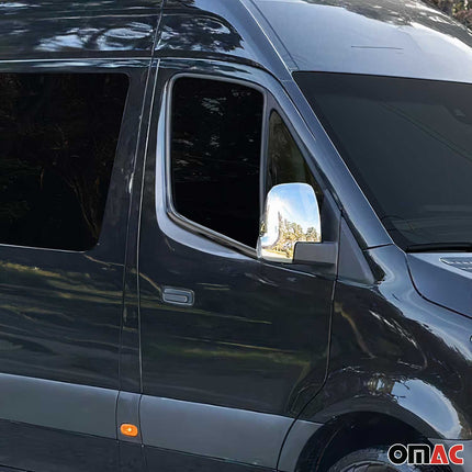 Fensterleisten Zierleisten für Mercedes Sprinter 2018-2025 Edelstahl Dunkel 4tlg