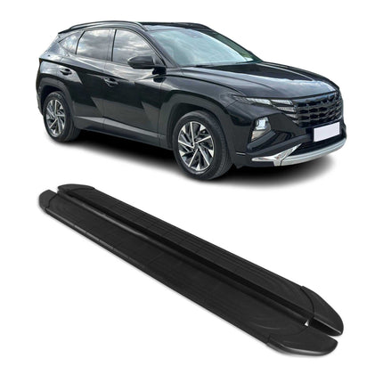Trittbretter Seitenschweller für Hyundai Tucson 2022-2026 Aluminium Schwarz 2tlg