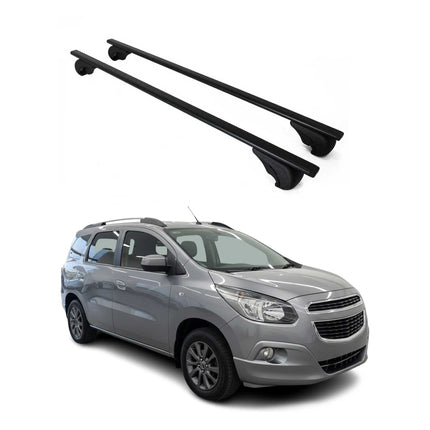 Dachträger Grundtäger für Chevrolet Spin 2012-2016 75kg Metall Schwarz 2 tlg