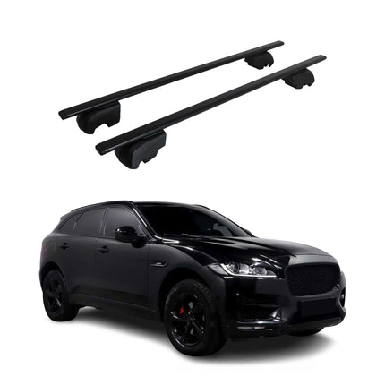 Dachträger Grundtäger für Jaguar F-Pace 2016-2025 75kg Metall Schwarz 2 tlg