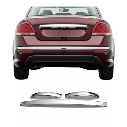 Heckleiste Stoßstangen Leiste für Fiat Linea 2012-2020 Edelstahl Chrom 3tlg