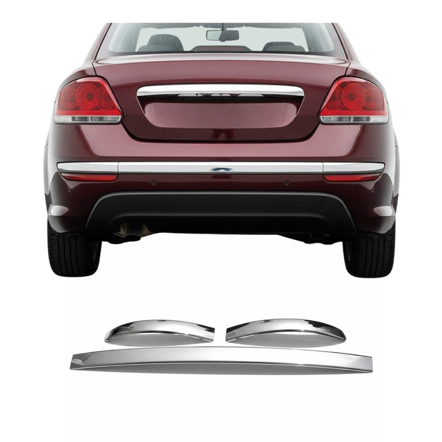 Heckleiste Stoßstangen Leiste für Fiat Linea 2012-2020 Edelstahl Chrom 3tlg
