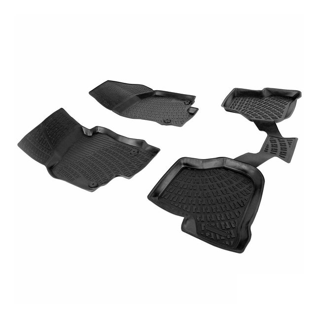 Fußmatten 3D Gummimatten für Seat Toledo 2004-2009 Schrägheck TPE Schwarz 4x