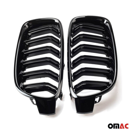 Nieren Grill Kühlergrill für BMW M3 F80 2014-2018 Schwarz Glanz