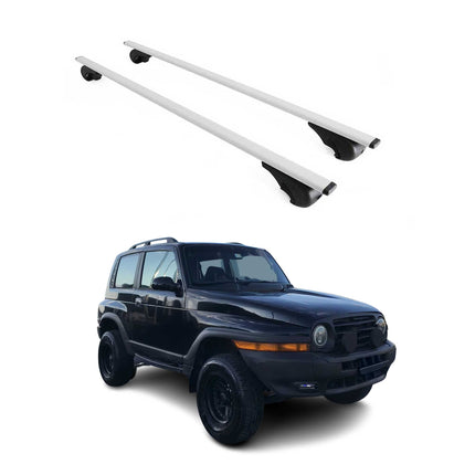 Dachträger Grundtäger für SsangYong Korando 1996-2006 75kg Metall Silber 2 tlg