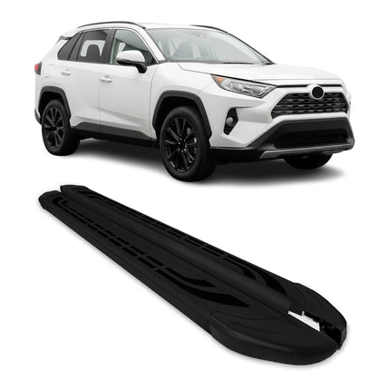 Trittbretter Seitenschweller für Toyota RAV4 Hybrid 2019-2025 Schwarz 2 tlg