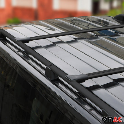 Dachreling + Dachträger für Citroen Berlingo 2018-2026 Kurzer L1 Alu Schwarz 4x