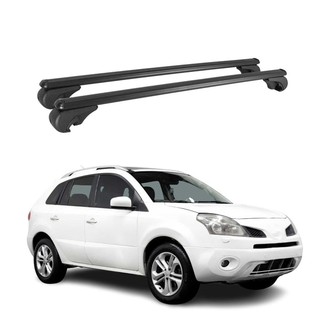 Dachträger für Renault Koleos 2008-2014 Gepäckträger Grundträger Alu Schwarz 2x