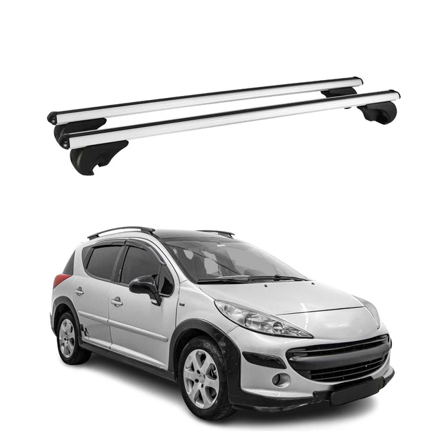 Dachträger Grundtäger für Peugeot 207 Kombi 2007-2012 75kg Alu Silber 2 tlg