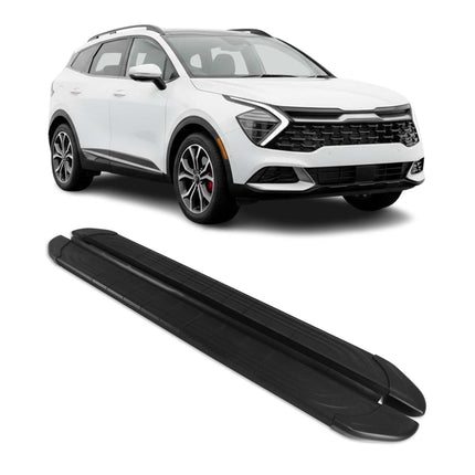 Trittbretter Seitenschweller für Kia Sportage V 2023-2026 Alu Schwarz Bretter 2x