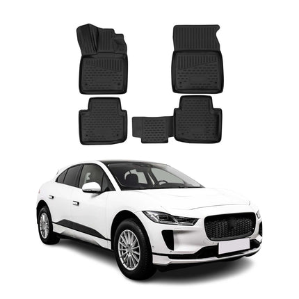OMAC Fußmatten Gummimatten für Jaguar I-Pace 2018-2024 Automatten Schwarz 4x